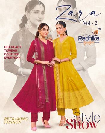 ZARA VOL 2 BY RADHIKA LIFESTYLE DESIGNER EMBROIDERY SALWAR SUIT WHOLESALER IN INDIA